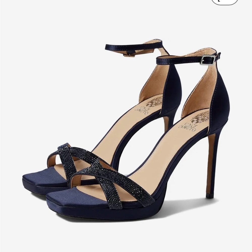 Vince Camuto Kalvira 2 Navy Blue High Heel Sandal